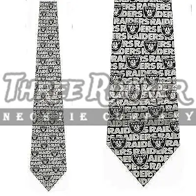Raiders Silk Tie Oakland Raiders Neckties NWT Licensed Mens Neck Ties • $34.95