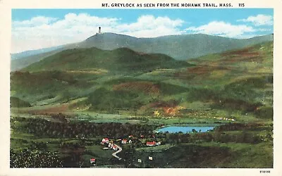 Scenic Nature Mt Greylock As Seen From The Mohawk Trail Massachusetts Postcard • $4.80