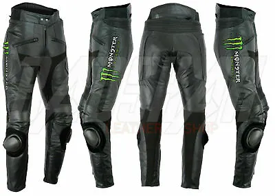 Monster Energy Motorcycle Leather Pants MOTOGP Races Leather Biker Jackets • $151.59