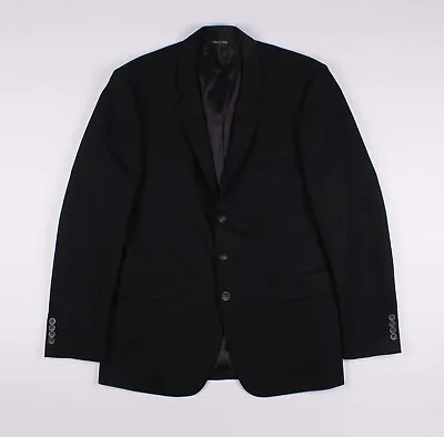 Men's Vintage Versus Gianni Versace 3 Button Black Virgin Wool Blazer Size 52 • $140