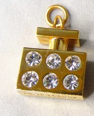 Michael Kors Crystal Rhinestone Pave Double Sided Gold Tone Necklace Pendant • $19.95