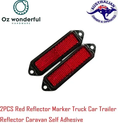 2pc Red Reflector Marker Truck Car Trailer Reflector Caravan Self Adhesive • $4