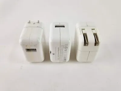 Set Of 3 Apple 10W USB Wall Charger Block Power Adapter IPad IPhone IPod A1357 • $10.99