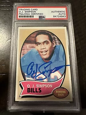 1970 Topps #90 OJ Simpson ROOKIE SIGNED PSA AUTO NO RESERVE • $122.50