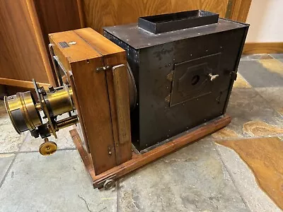 Antique Victorian Large Magic Lantern Tin Metal & Brass Projector  • $400