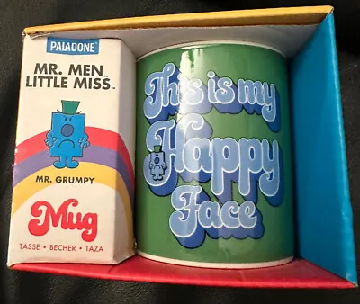BNIB Mr Men Mr Grumpy   This Is My Happy Face  Mug In Excellent Condition • £7.99