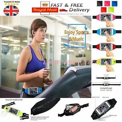 IPhone X XR XS MAX Plus Sport Running Jogging Gym Waistband Belt Strap Holder • £4.95