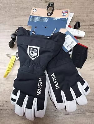 New Hestra Army Leather Heli Ski Alpine Pro 5-Finger Gloves Size 5 Unisex XXS • $89.45