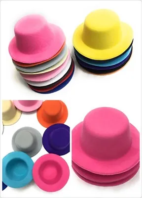 Set Of 4 X Mini Round Top Hat Cap Fascinator Felt Hat Base Supplies Wholesale • £5.99