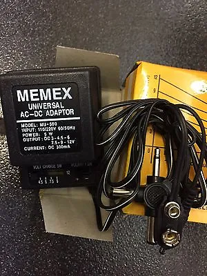 New Memex Mu-500 Universal Ac-dc Charger Adapter + 6 Way Plug Universal Tips  • $7.13