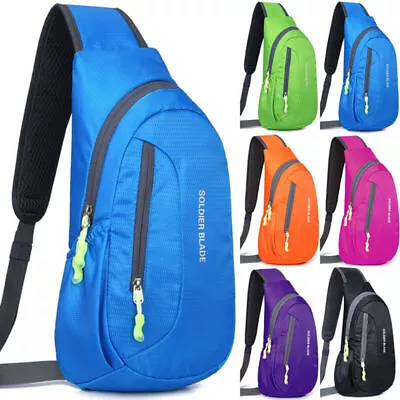 $19.29 • Buy Men Chest Bag Pack Waterproof Travel Sport Cross Body Shoulder Sling Backpack