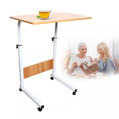 Adjustable Sofa Side Snack Table Coffee End Bedside Table Laptop Desk On Wheels • £28