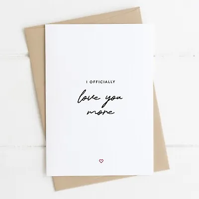 I Love You More Happy Valentines Day Card For Him Her Boyfriend Girlfriend • £3