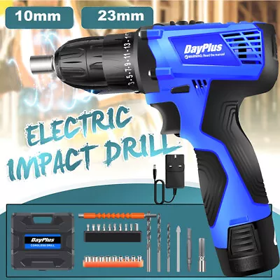 12V Cordless Hammer Drill Set Electric Impact Driver Screwdriver Drill Set DIY • £27.09