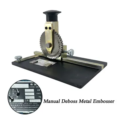 Manual Deboss Metal Label Embosser Dog Tag Stamping Printer Marking Machine • $121