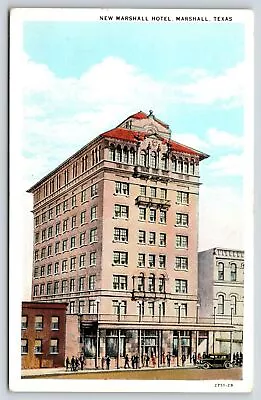 Marshall Texas~Marshall Hotel~Part Art Deco~Now The Grand~1929 Artis Postcard • $10