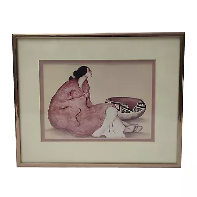 R C. Gorman Native American Lithograph Art 10  X 8  Professionally Framed  • $34.95