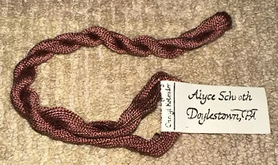 Vintage Alyce Schroth Hand Dyed Spun Silk 20yds Dk. Wine Embroidery Floss • $9.97