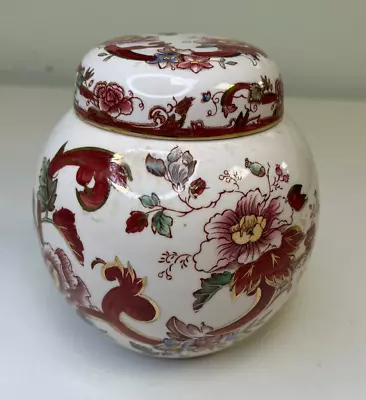 Vintage Mason's Red Mandalay Round Ginger Jar Good Condition With Lid • £29.99