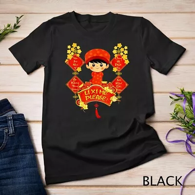 Li Xi Me Please Vietnamese Red Cute Ao Dai Boy Flowers 2024 Unisex T-shirt • $16.99