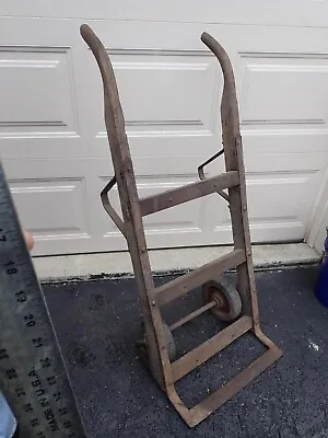 Vintage INDUSTRIAL HAND CART/DOLLY CART Wood & Metal Dolly Rustic • $150