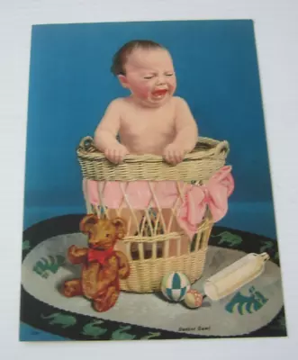 Old Vintage 1940's - BABY PRINT - Basket Bawl - Teddy Bear - Milk Bottle • $4.99