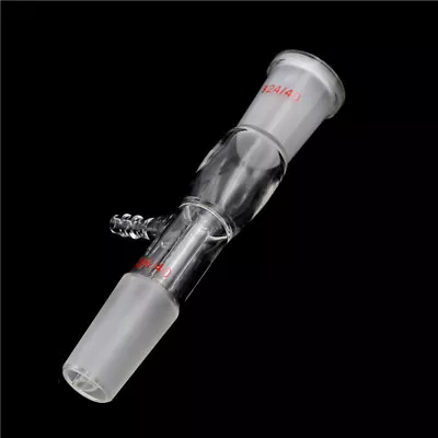 $9.95 • Buy 24/40Glass Vacuum Take-off Adapter Laboratory Straight Tube Gas Inlet Adap---