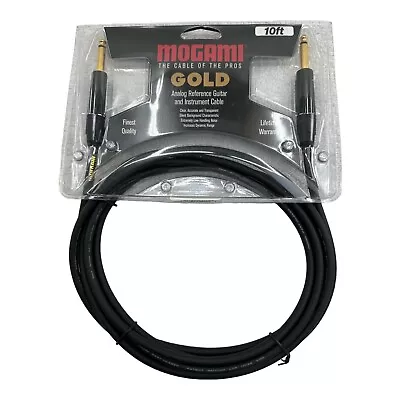 Mogami Gold Series Straight Instrument Guitar Bass Cable 1/4  Inch TS 10 Ft • $50.99