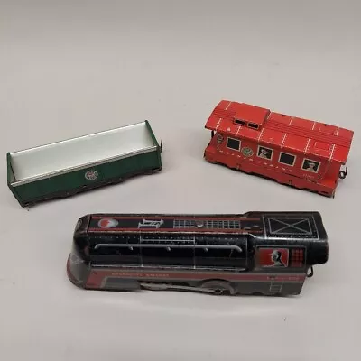 3 Vintage Hafner Wyandotte Metal Train Cars- WRL 970 Engine-Hopper-41021 Caboose • $34