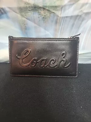 Coach F76862 Small Zip Card Case With Coach Script • £31.66