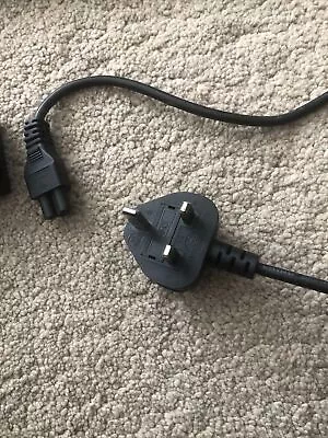 £5 • Buy 3 Pin UK Clover Leaf C5 (3 Prong) Power Cable/Lead For Laptop Adapter Or Charger