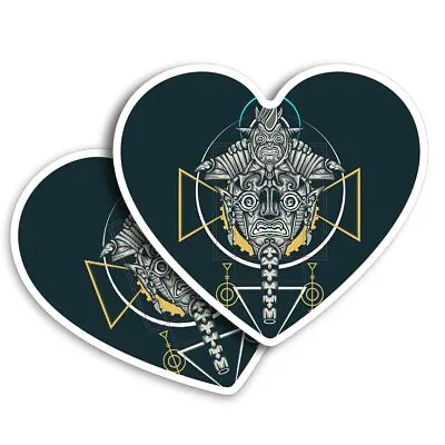 2x Heart Shape Vinyl Stickers Pintogram Pagan Deity #60890 • £2.99