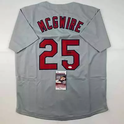 Autographed/Signed Mark McGwire St. Louis Grey Baseball Jersey JSA COA • $249.99