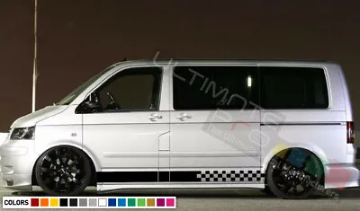 2x Stickers Decal For VW Volkswagen Transporter Stripe Body Door Sticker T5 Van • $73