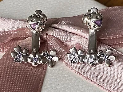 Pandora Ladybug Meadow Drop Earrings S925 ALE Boxed • £32