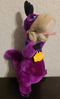 Dakin The Flintstones Dino Plush Dinosaur Purple Vintage Stuffed Animal 8” • $9.99