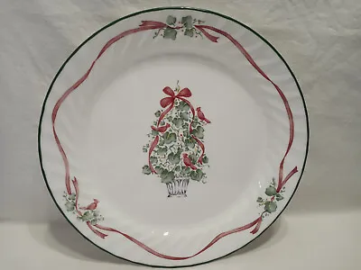 $12 • Buy Vintage Corelle Callaway Holiday Dinner Plate Christmas Retired Ivy Cardinal