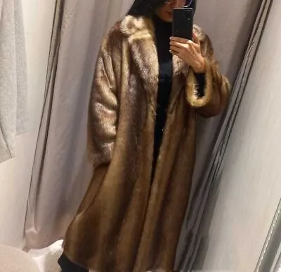 $249 • Buy Zara Woman Nwt Fw22 Mink Faux Fur Coat Limited Edition Bloggers 4360/241 Small S
