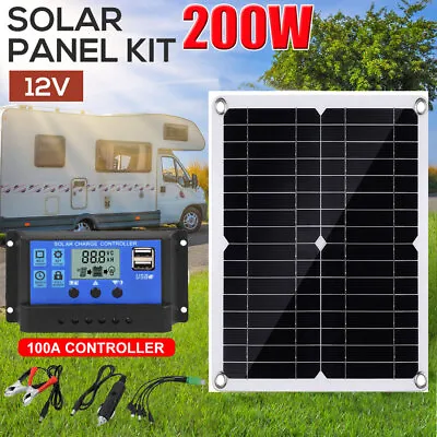 £25 • Buy 200W Solar Panel Kit Battery Charger + 100A Controller For Car Van Caravan Boat