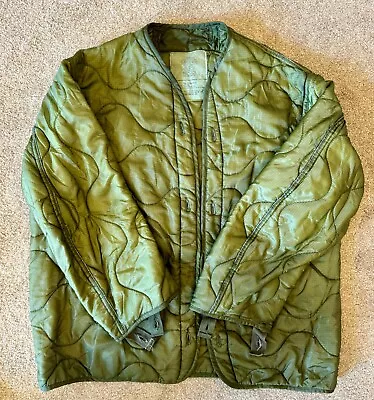 USGI Military M65 BDU Green Field Jacket Quilted Liner Medium Med • $29