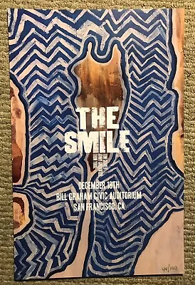 $249.99 • Buy THE SMILE POSTER SAN FRANCISCO BILL GRAHAM AUDITORIUM #44/100 Radiohead Rare