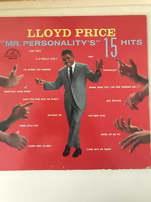 Lloyd Price –  Mr Personality's 15 Hits  1962 ABC-324 Vinyl LP-VG+ • $3.75