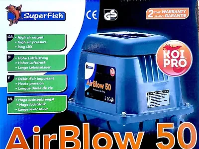 £182.99 • Buy SuperFish Koi Pro Hi Blow Air Pump 50 Ltr And 100 Ltr