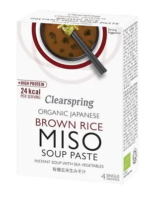 Clearspring Organic Japanese Brown Rice Instant Miso Soup - 4 Sachets • £6.35
