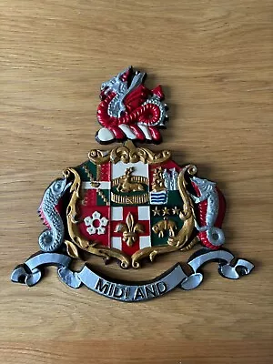 Midland Railway Coat Of Arms Painted (cast Iron) • £5