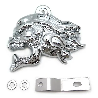 Chrome Zombie Head Horn Cover For 92-20 Harley W/ Side Mount  Cowbell  All V-Rod • $23.75