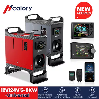 Hcalory® Upgrade Bluetooth Diesel Air Heater 5KW 8KW 12V/24V Car Caravan Camping • $95.99