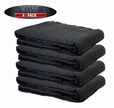 (4 Pack) Sound Dampening Blanket 96  X 80  Black Woven Cotton/Polyester • £212.12