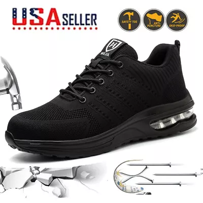 Mens Steel Toe Shoes Work Boots Safety Shoes Light Weight Sneaker Slip Resistant • $42.29