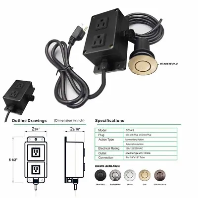 Garbage Disposal Air Switch Control Box Switch (Six Colors) • £61.76